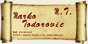 Marko Todorović vizit kartica